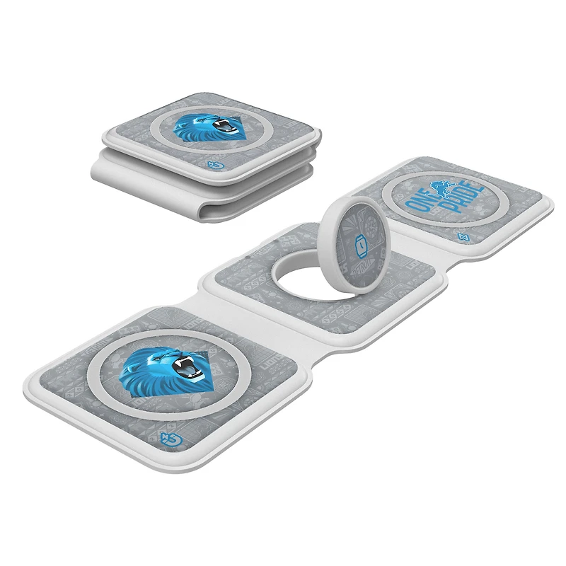 Keyscaper White Detroit Lions 3-in-1 Foldable Charger