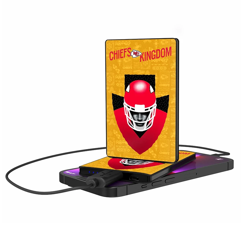 Keyscaper Black Kansas City Chiefs 2500 mAh Illustrated Credit Card Powerbank
