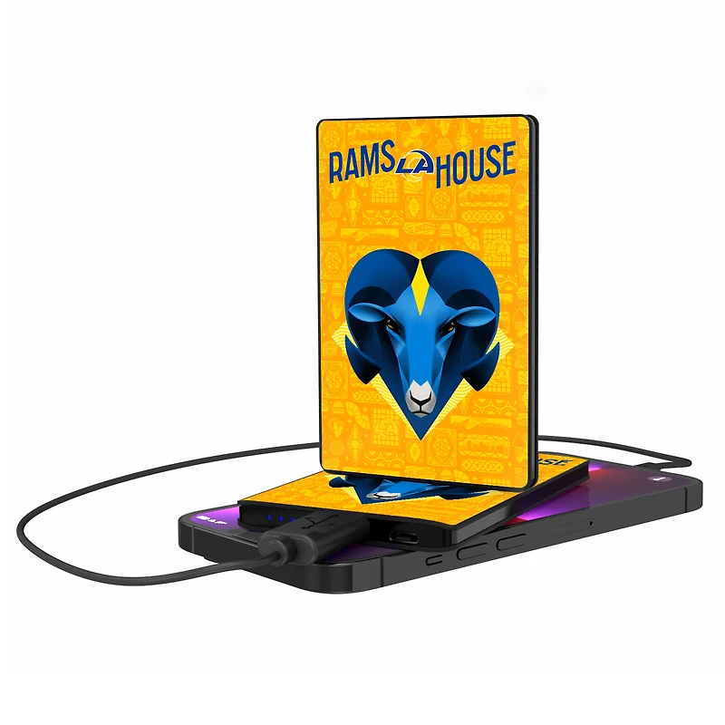 Keyscaper Black Los Angeles Rams 2500 mAh Illustrated Credit Card Powerbank