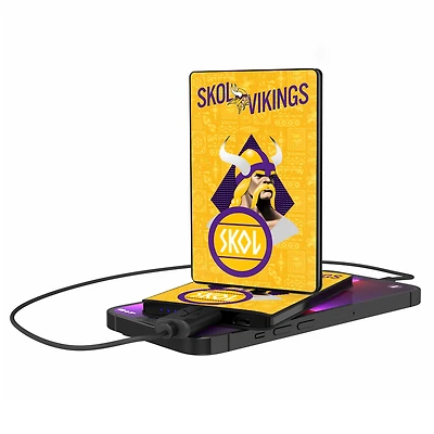 Keyscaper Black Minnesota Vikings 2500 mAh Illustrated Credit Card Powerbank