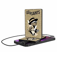 Keyscaper Black New Orleans Saints 2500 mAh Illustrated Credit Card Powerbank