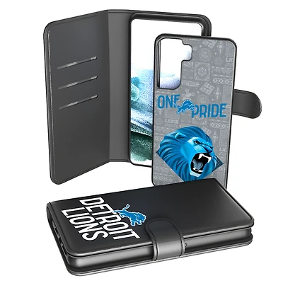 Keyscaper Black Detroit Lions Galaxy Wallet Case