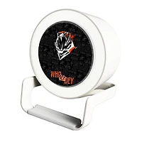 Keyscaper White Cincinnati Bengals Night Light Charger with Bluetooth Speaker