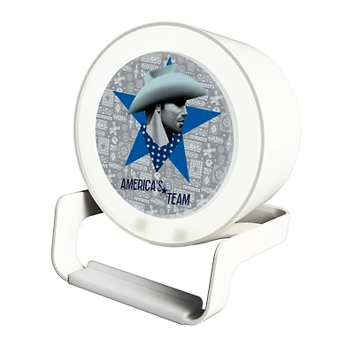 Keyscaper White Dallas Cowboys Night Light Charger with Bluetooth Speaker