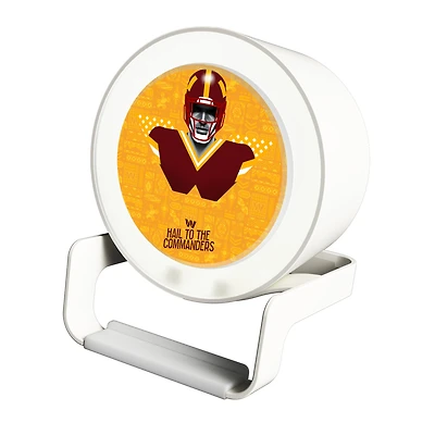 Keyscaper White Washington Commanders Night Light Charger with Bluetooth Speaker