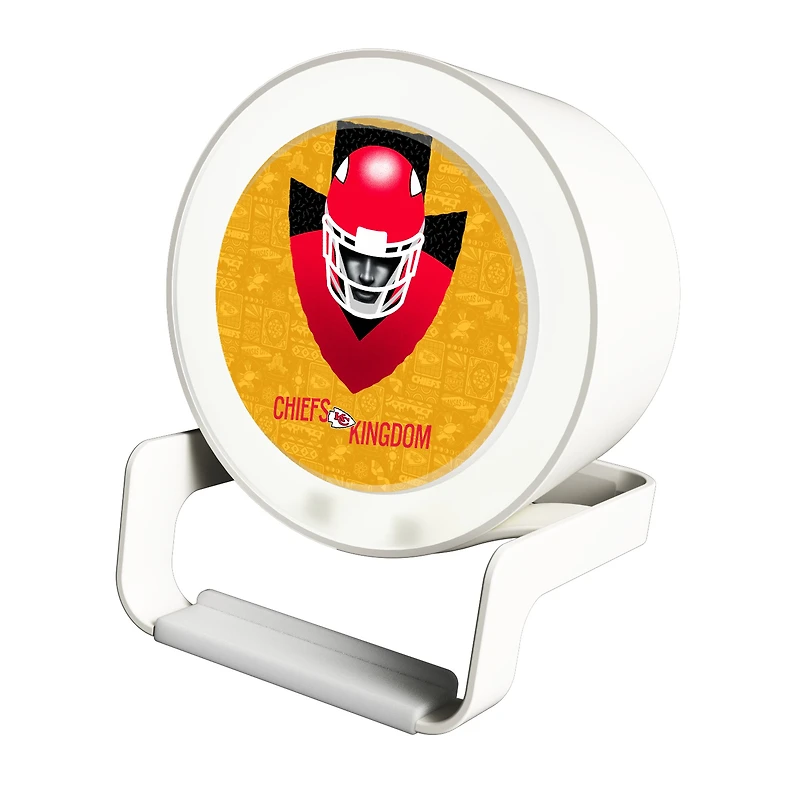 Keyscaper White Kansas City Chiefs Night Light Charger with Bluetooth Speaker