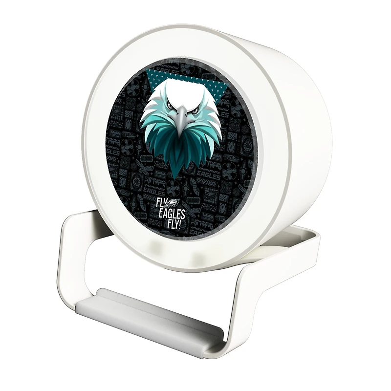 Keyscaper White Philadelphia Eagles Night Light Charger with Bluetooth Speaker