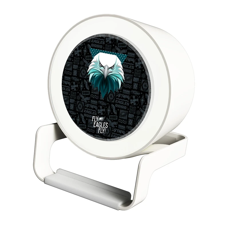 Keyscaper White Philadelphia Eagles Night Light Charger with Bluetooth Speaker