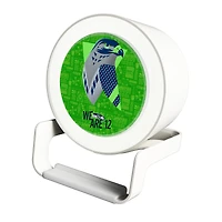 Keyscaper White Seattle Seahawks Night Light Charger with Bluetooth Speaker