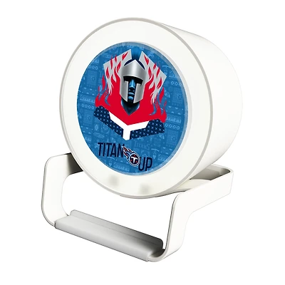 Keyscaper White Tennessee Titans Night Light Charger with Bluetooth Speaker