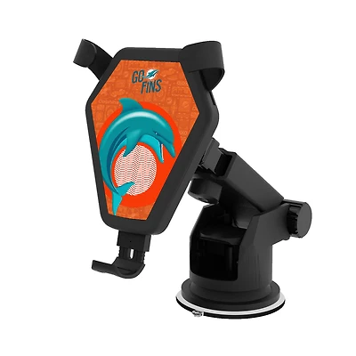 Keyscaper Black Miami Dolphins Wireless Car Charger