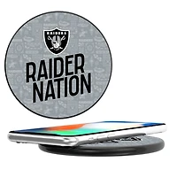 Keyscaper Black Las Vegas Raiders Illustrated Wireless Charger