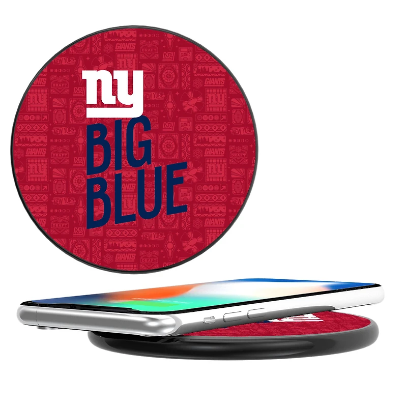 Keyscaper Black New York Giants Illustrated Wireless Charger