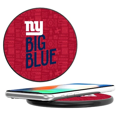 Keyscaper Black New York Giants Illustrated Wireless Charger
