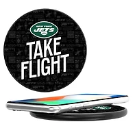 Keyscaper Black New York Jets Illustrated Wireless Charger