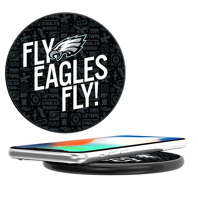 Keyscaper Black Philadelphia Eagles Illustrated Wireless Charger