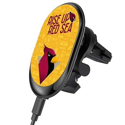 Keyscaper Black Arizona Cardinals Wireless Magnetic Car Charger