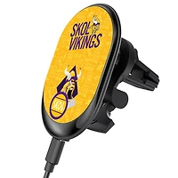 Keyscaper Black Minnesota Vikings Wireless Magnetic Car Charger