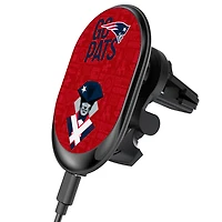 Keyscaper Black New England Patriots Wireless Magnetic Car Charger