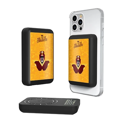 Keyscaper Black Washington Commanders 5000mAh Wireless Magnetic Power Bank