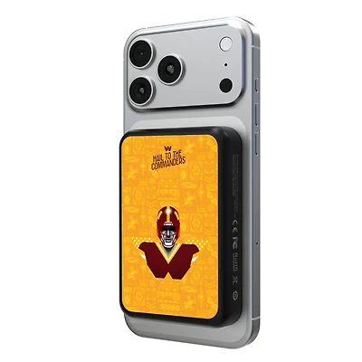Keyscaper Black Washington Commanders 5000mAh Wireless Magnetic Power Bank