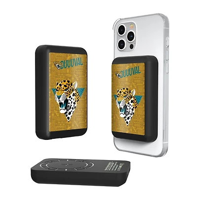 Keyscaper Black Jacksonville Jaguars 5000mAh Wireless Magnetic Power Bank
