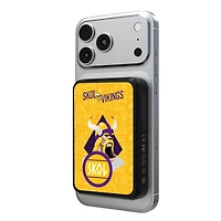 Keyscaper Black Minnesota Vikings 5000mAh Wireless Magnetic Power Bank