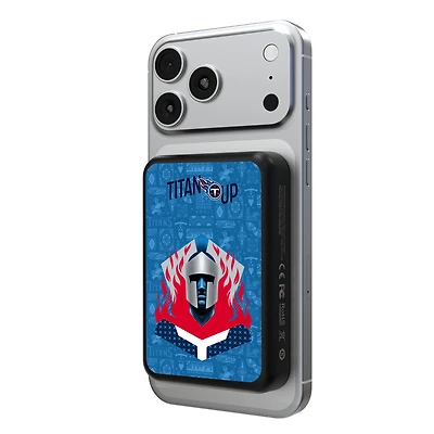 Keyscaper Black Tennessee Titans 5000mAh Wireless Magnetic Power Bank