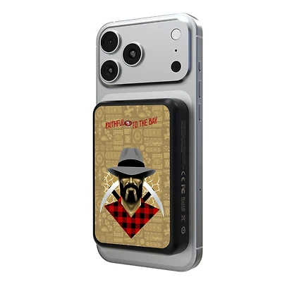 Keyscaper Black San Francisco 49ers 5000mAh Wireless Magnetic Power Bank
