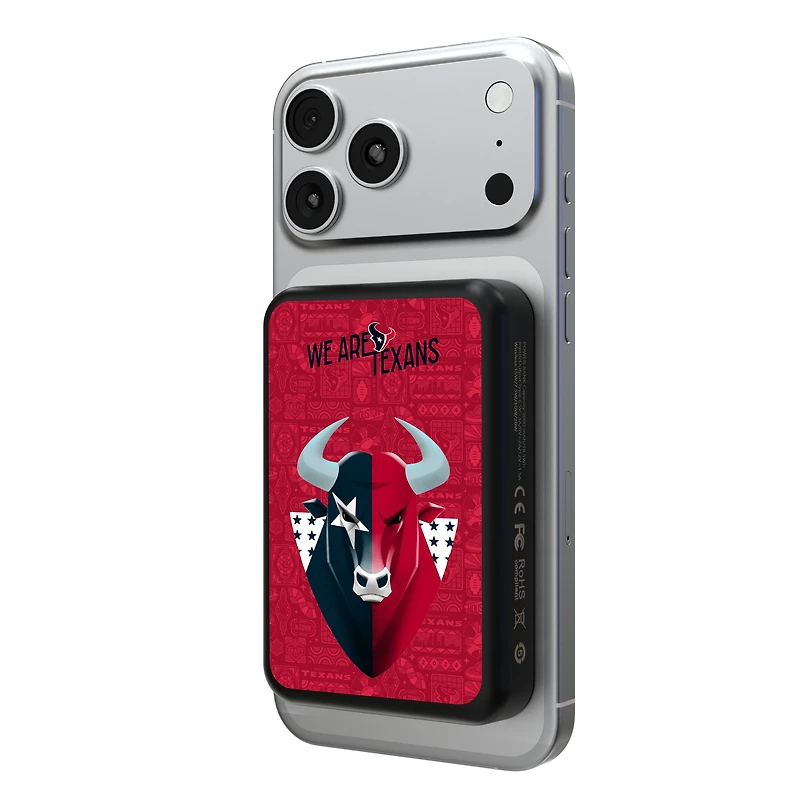 Keyscaper Black Houston Texans 5000mAh Wireless Magnetic Power Bank