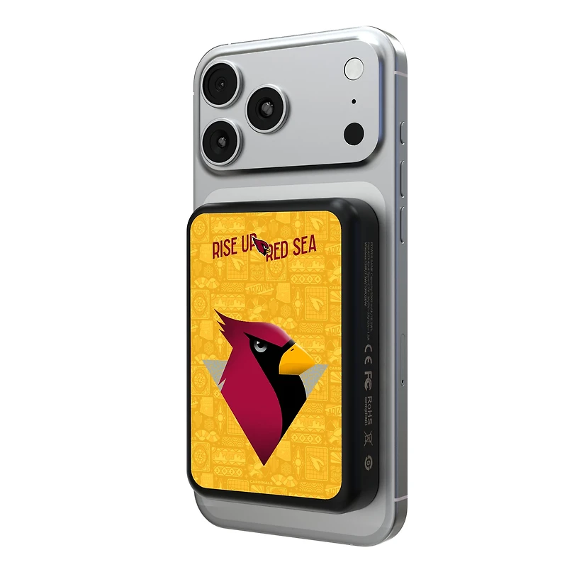 Keyscaper Black Arizona Cardinals 5000mAh Wireless Magnetic Power Bank