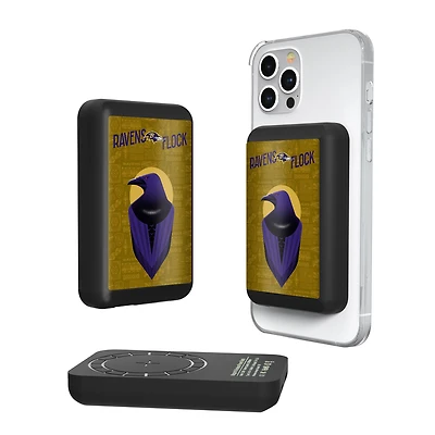 Keyscaper Black Baltimore Ravens 5000mAh Wireless Magnetic Power Bank
