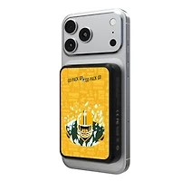 Keyscaper Black Green Bay Packers 5000mAh Wireless Magnetic Power Bank