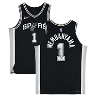 Victor Wembanyama San Antonio Spurs Autographed Black Nike Icon Edition Authentic Jersey with "2024 ROY" Inscription