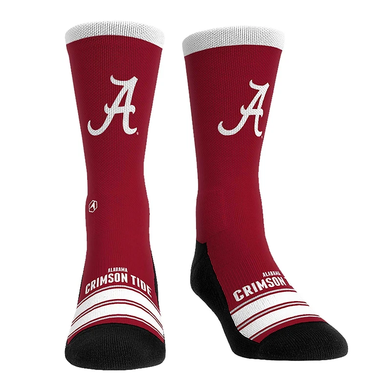 Unisex Rock Em Socks Alabama Crimson Tide Gametime Stripe Crew Socks