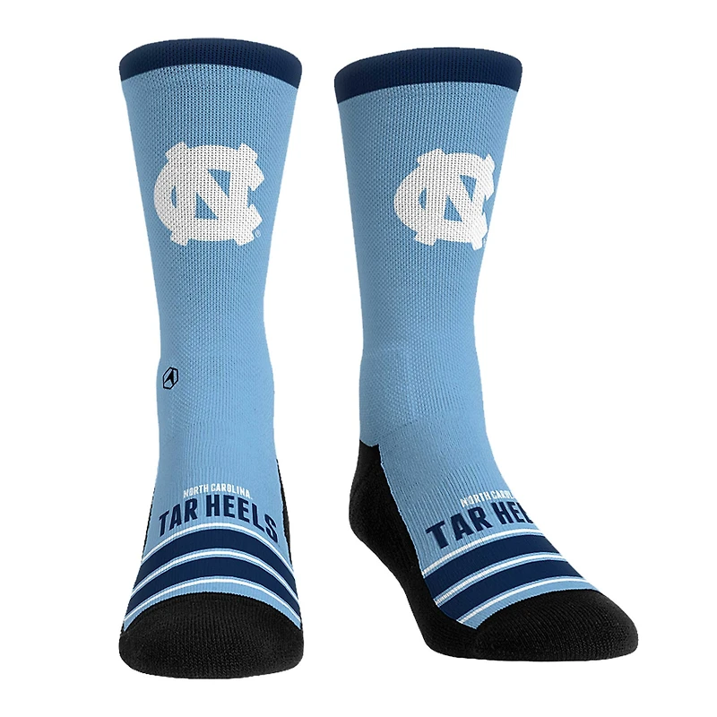Unisex Rock Em Socks North Carolina Tar Heels Gametime Stripe Crew Socks