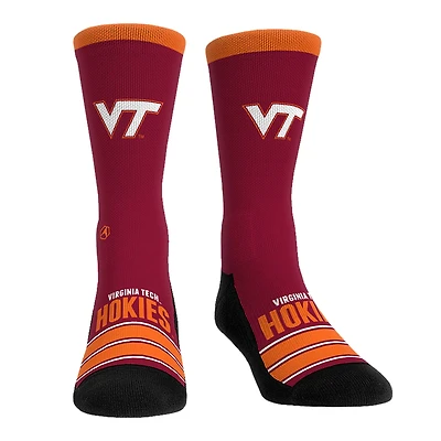 Unisex Rock Em Socks Virginia Tech Hokies Gametime Stripe Crew Socks