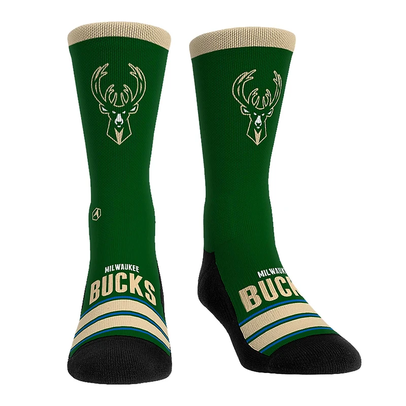 Unisex Rock Em Socks Milwaukee Bucks Gametime Stripe Crew Socks