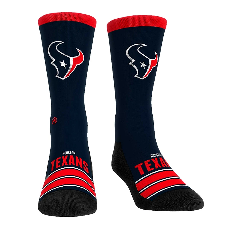 Unisex Rock Em Socks Houston Texans Gametime Stripe Crew Socks