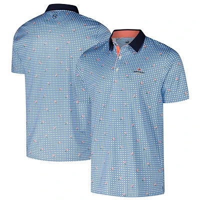Men's Puma Blue Kentucky Derby Kentucky Derby Pique Gingham Polo
