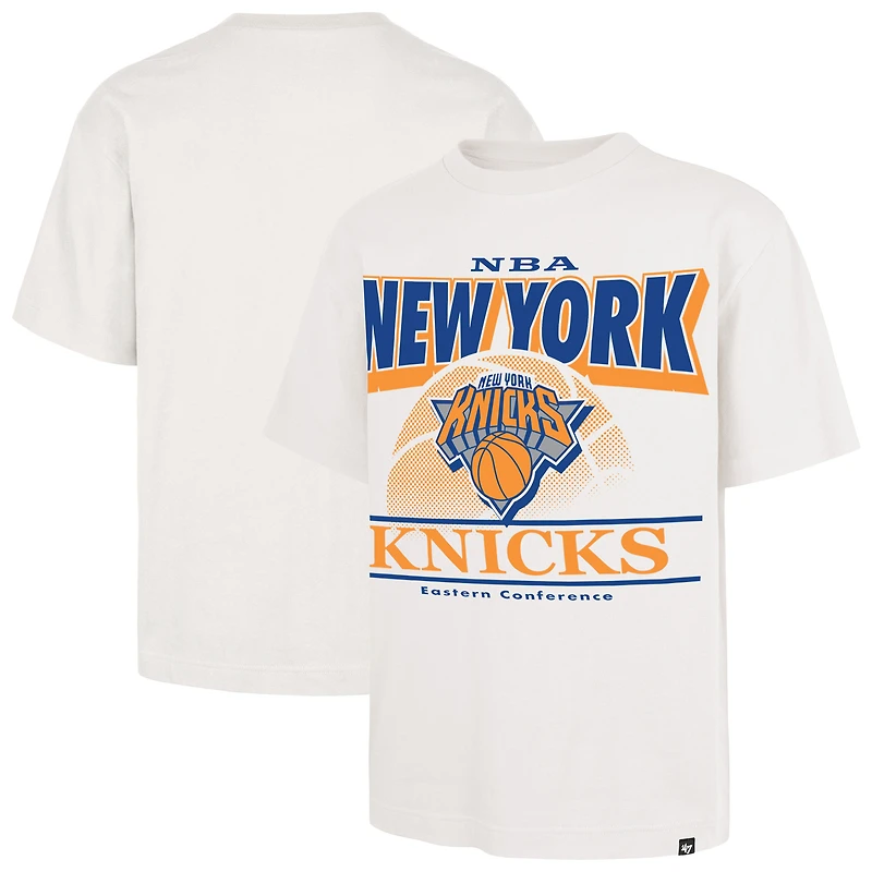 Men's '47  White New York Knicks City Edition Shifty Foundation T-Shirt
