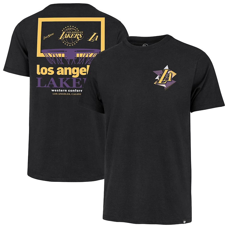 Men's '47 Black Los Angeles Lakers City Edition Backboard Franklin T-Shirt