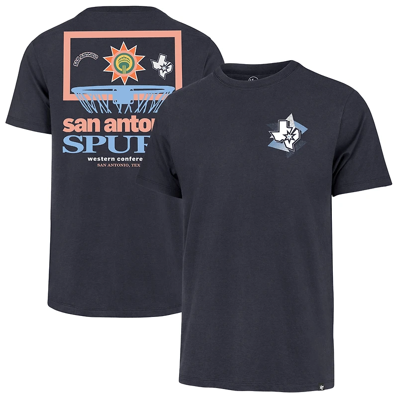 Men's '47  Navy San Antonio Spurs City Edition Backboard T-Shirt