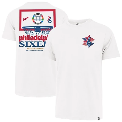 Men's '47 White Philadelphia 76ers City Edition Backboard T-Shirt