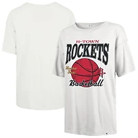 Women's '47  White Houston Rockets City Edition Down Court Sadie T-Shirt