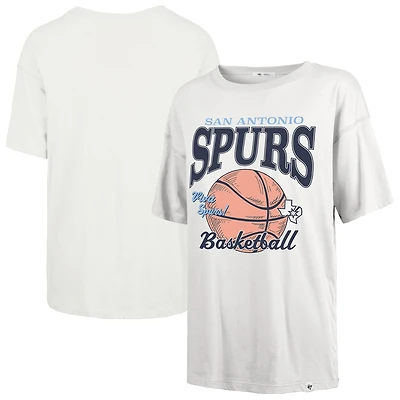 Women's '47  White San Antonio Spurs City Edition Down Court Sadie T-Shirt