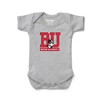 Infant Chad & Jake Heather Gray Boston University Primary Logo Bodysuit