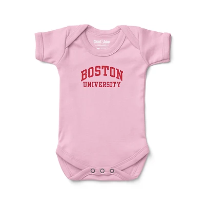 Infant Chad & Jake Pink Boston University Wordmark Bodysuit