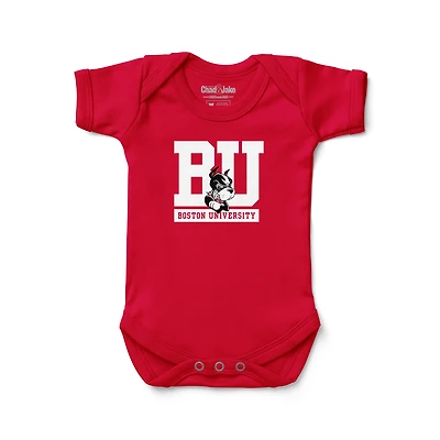 Infant Chad & Jake Scarlet Boston University Primary Logo Bodysuit