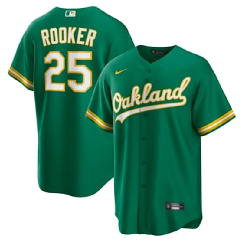 Men's Nike Brent Rooker Kelly Green Athletics Alternate Replica Jersey